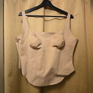 New Skims 3x bonded long corset in sienna